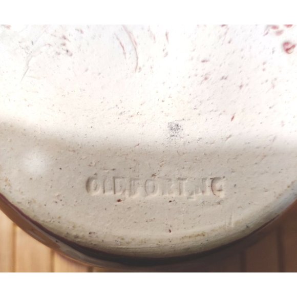 John Garro Studio Art Pottery Pink Red Drip Glaze Apple Baker Signed Old Fort NC - Picture 8 of 11